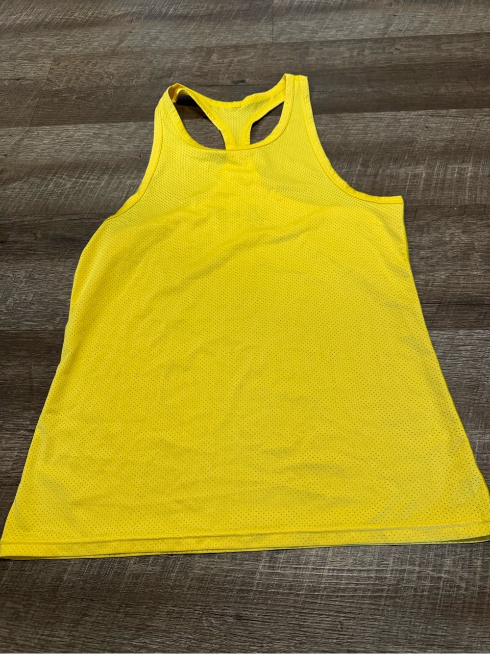 Zyia Active Bright Yellow Mesh Athletic Tank Top